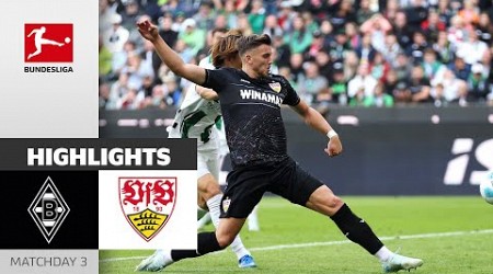 Demirovic Scores Twice! | Borussia M&#39;gladbach - VfB Stuttgart 1-3 | Highlights | MD 3 – Bundesliga