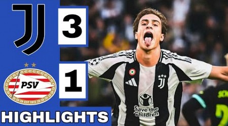 ⚪️⚫️Juventus vs PSV (3-1) Extended HIGHLIGHTS | UEFA Champions League