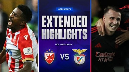 Crvena zvezda vs. Benfica: Extended Highlights | UCL League Phase MD 1 | CBS Sports Golazo