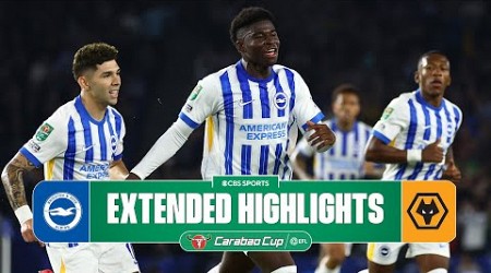 Brighton vs. Wolves: Extended Highlights | Carabao Cup | CBS Sports Golazo