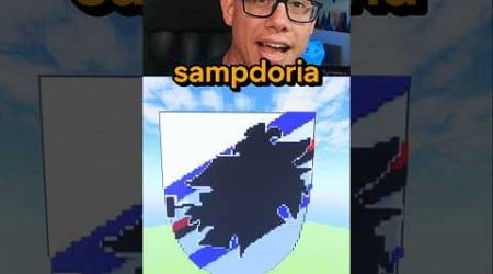 HO FINITO DI COSTRUIRE SU MINECRAFT IL LOGO DELLA SAMPDORIA #minecraftbuilding #seriea #shorts