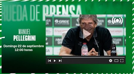 Rueda de prensa de Manuel Pellegrini previa al #RealBetisMallorca ⚽