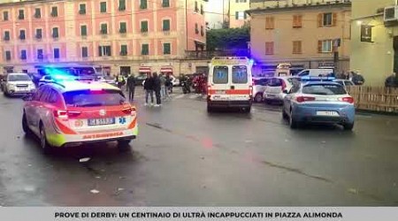 Genoa e Samp, prove di derby: un centinaio di ultrà rossoblu incappucciati in piazza Alimonda