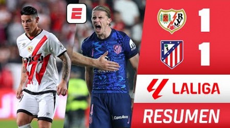 ATLÉTICO DE MADRID y RAYO VALLECANO de JAMES RODRÍGUEZ empataron 1-1. El colombiano jugó | La Liga