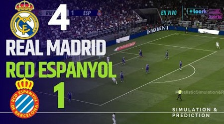 Real Madrid 4-1 RCD Espanyol | LaLiga 24/25 | Simulación/Recreación eFootball