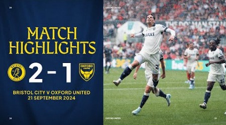 Oxford United Narrowly Lose To Bristol City | Sky Bet Championship Highlights