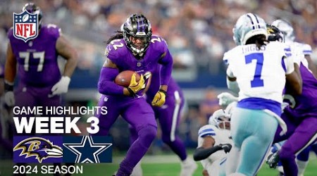 Baltimore Ravens vs. Dallas Cowboys | 2024 Week 3 Game Highlights