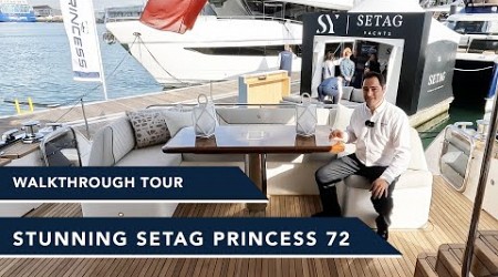 Amazing £1Million Setag Refit on Princess 72 Superyacht! - Southampton Boat Show Yacht Boat Tour