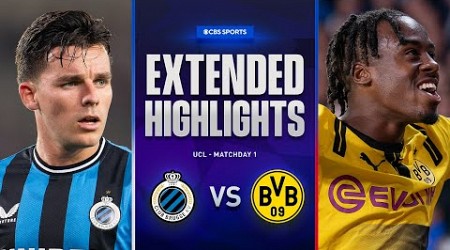 Club Brugge vs. Borussia Dortmund: Extended Highlights | UCL League Phase MD 1 | CBS Sports Golazo