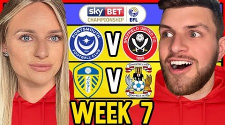 CHAMPIONSHIP PREDICTIONS WEEK 7