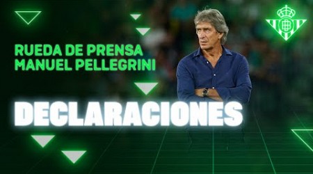 Rueda de prensa de Manuel Pellegrini tras el #RealBetisMallorca 