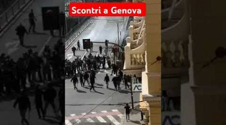 Scontri a #Genova tra i tifosi del #Genoa e della #Sampdoria in vista del derby di #CoppaItalia