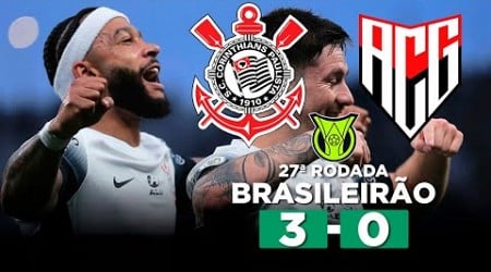 CORINTHIANS VENCE NA ESTREIA DE MEMPHIS DEPAY! CORINTHIANS 3 x 0 ATLÉTICO-GO Brasileirão | Narração