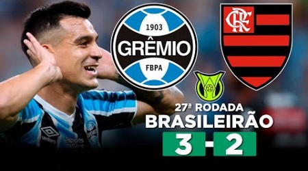 GRÊMIO VENCE FLAMENGO E SE AFASTA DO Z4 NO BRASILEIRÃO! GRÊMIO 3 x 2 FLAMENGO | Narração