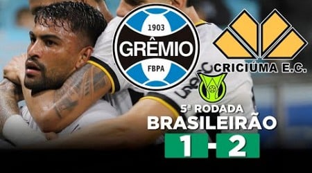 GRÊMIO PERDE PARA O CRICIÚMA EM PARTIDA ATRASADA DO BRASILEIRÃO! GRÊMIO 1 x 2 CRICIÚMA | Narração