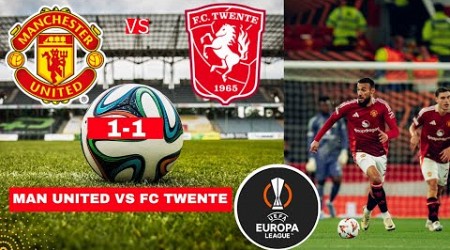 Manchester United vs FC Twente 1-1 Live Europa League Football UEFA Match Score Highlights Utd TV