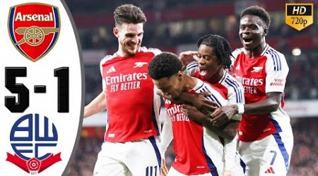 Arsenal vs Bolton 5-1 Highlights &amp; All Goals 2024 HD