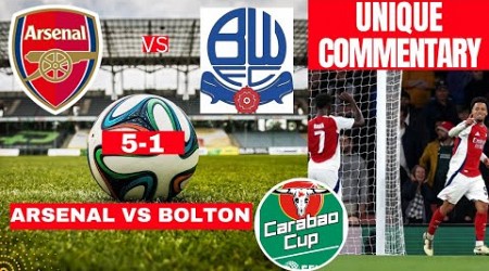 Arsenal vs Bolton 5-1 Live Stream Carabao Cup EFL Football Match Score Commentary Highlights Gunners