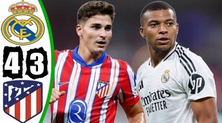 Mbappe vs Alvarez - Real Madrid vs Atletico Madrid 4-3 - All Goals &amp; Highlights - 2024