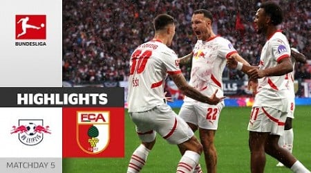 Šeško, Openda &amp; Xavi Scored! | RB Leipzig - FC Augsburg 4-0 | Highlights | MD 5 – Bundesliga 24/25