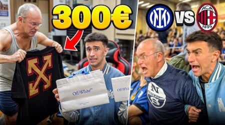 PAPÀ HO SPESO 300 EURO PER la MAGLIA di OFF WHITE x MILAN! *REACTION DERBY allo STADIO*