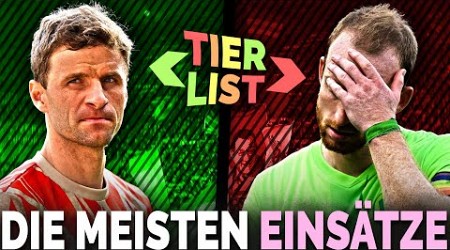 Wir ranken aktive Bundesliga-Spieler mit den meisten Einsätzen! Calcio Berlin TIERLIST