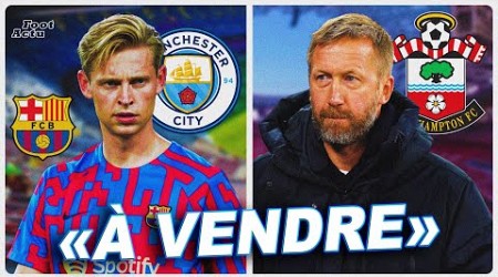 POTINS : Le Barça OUVERT à la VENTE de FRENKIE DE JONG ; Southampton cible POTTER comme MANAGER