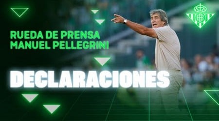 Rueda de prensa de Manuel Pellegrini tras el #RealBetisEspanyol 