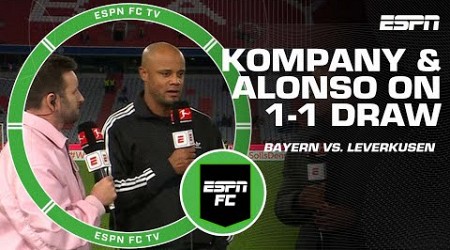 ‘We’re on THE WAY UP!’ Kompany &amp; Alonso react to 1-1 draw in Bayern vs. Leverkusen | ESPN FC