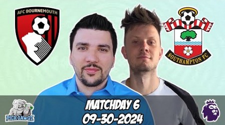 Bournemouth vs. Southampton EPL Free Picks 9/30/2024: PickDawgz Corner Kick | EPL Football Picks