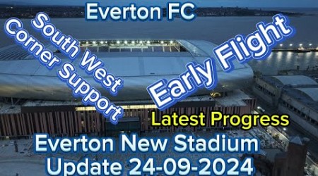 Everton FC New Stadium at Bramley Moore Dock Update 24-09-2024 Latest drone footage 4k