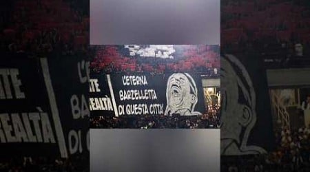 DETTAGLI della COREOGRAFIA della CURVA SUD MILANO nel DERBY MEME Inter MILAN con CORO Forza Diavolo