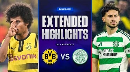 Borussia Dortmund vs. Celtic: Extended Highlights | UCL League Phase MD 2 | CBS Sports Golazo