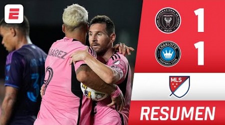 GOLAZO de Lionel MESSI RESCATA empate para INTER MIAMI vs Charlotte. SUÁREZ y ALBA, titulares | MLS