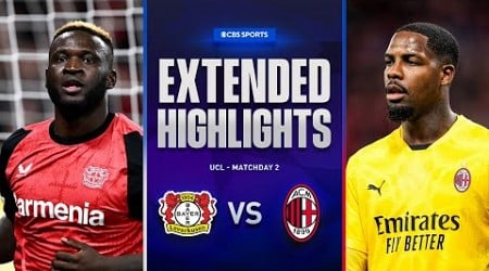 Bayer Leverkusen vs. AC Milan: Extended Highlights | UCL League Phase MD 2 | CBS Sports Golazo