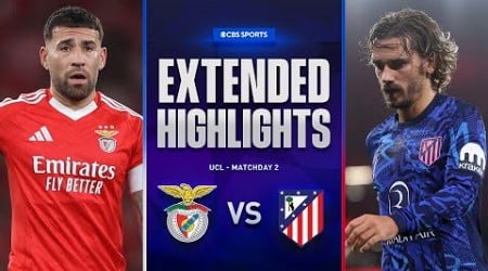 Benfica vs. Atlético Madrid: Extended Highlights | UCL League Phase MD 2 | CBS Sports Golazo