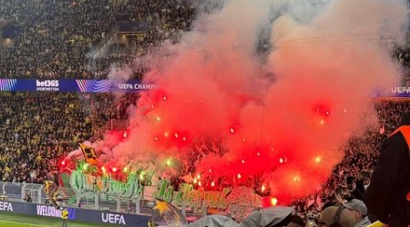 Celtic Fans Brilliant Pyro Display At Borussia Dortmund