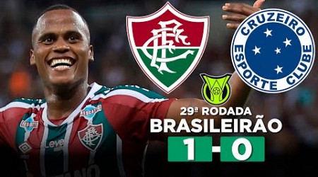 FLUMINENSE VENCE CRUZEIRO E RESPIRA NO BRASILEIRÃO! FLUMINENSE 1 x 0 CRUZEIRO | Narração