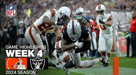 Cleveland Browns vs. Las Vegas Raiders | 2024 Week 4 Game Highlights