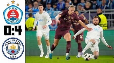 SLOVAN BRATISLAVA VS MAN CITY LIGA MAJSTROV 2024 ZOSTRIH