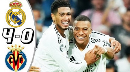 Real Madrid vs Villarreal 4-0- All Goals &amp; Highlights - 2024