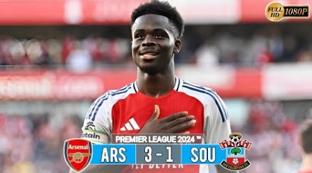 Arsenal vs Southampton 3 - 1 • Highlights &amp; All Goals 2024 HD • Bola tadi malam