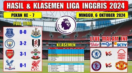 Hasil Liga Inggris Tadi Malam ~ EVERTON vs NEWCASTLE ~ MAN CITY vs FULHAM ~ EPL 2024 Pekan Ke 7