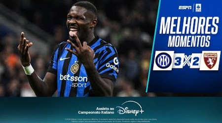 Thuram marca hat-trick e Inter de Milão vence Torino pela Serie A | Melhores Momentos