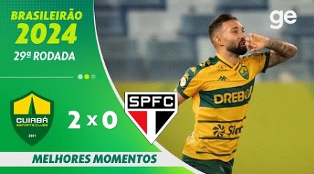 CUIABÁ 2 X 0 SÃO PAULO | MELHORES MOMENTOS | 29ª RODADA BRASILEIRÃO 2024 | ge.globo