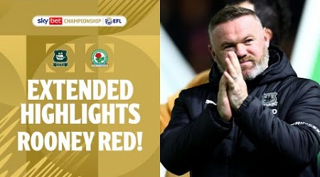 ROONEY SEES RED! | Plymouth Argyle v Blackburn Rovers extended highlights