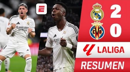 REAL MADRID GANÓ con GOLAZOS de VINICIUS Y VALVERDE, 2-0 vs VILLARREAL | RESUMEN | La Liga