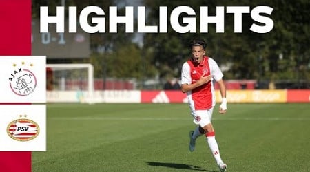 Amazing free kick by Bounida ☄️ | Highlights &amp; reactions Ajax O19 - PSV O19