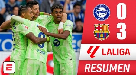 BARCELONA fue una APLANADORA y le ganó por 3-0 al ALAVÉS con HAT-TRICK de LEWANDOWSKI | La Liga