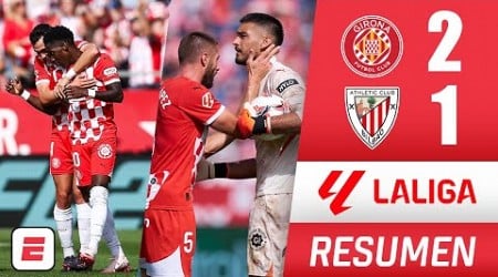 GIRONA sumó increíble triunfo al último minuto ante ATHLETIC. GAZZANIGA paró 3 penales | La Liga